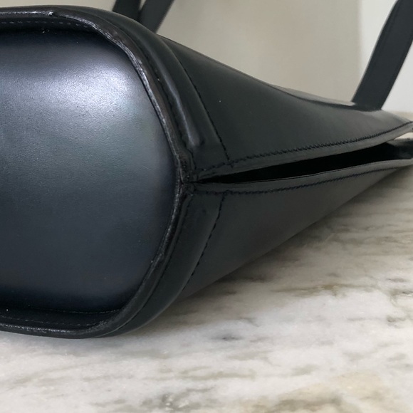 SALE Bally Vintage Structured Shoulder Bag Blue Leather Made in Italy sn1625-98 - Picture 13 of 16